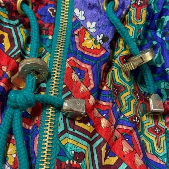 Vintage Lavon 90's Windbreaker Jacket Size Large Multi Color Golden Girls - Picture 9 of 11